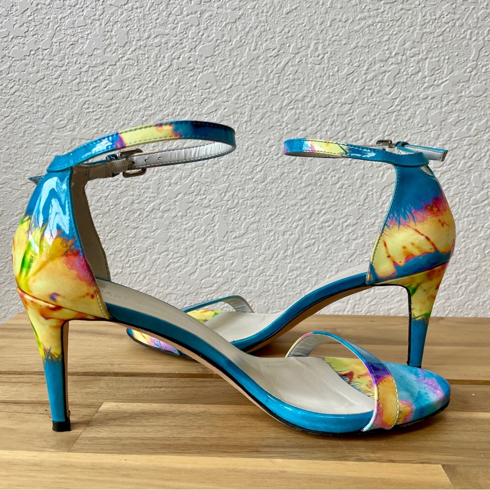 Stuart Weitzman, Blue Muli Color, Nudist Heel, Size 8.5 - Picture 5 of 12